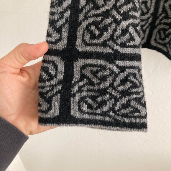 Betty Betty Wool Blend Gray Sweater Poncho Minimalist Church Office Large - Picture 5 of 10